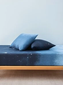 Galaxy Print Fitted Sheet Set Without Filler - Multicolor - View 3