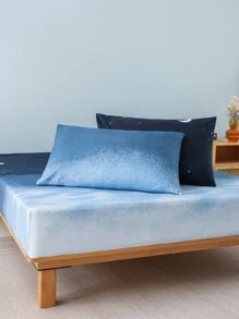 Galaxy Print Fitted Sheet Set Without Filler - Multicolor - View 4