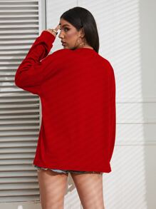 INAWLY 落肩袖大碼素色T恤