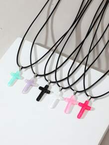Vòng cổ 6 chiếc thời trang và phổ biến dành cho nam giới để làm quà tặng trang sức và cho vẻ ngoài sành điệu - Nhiều màu - Xem 1