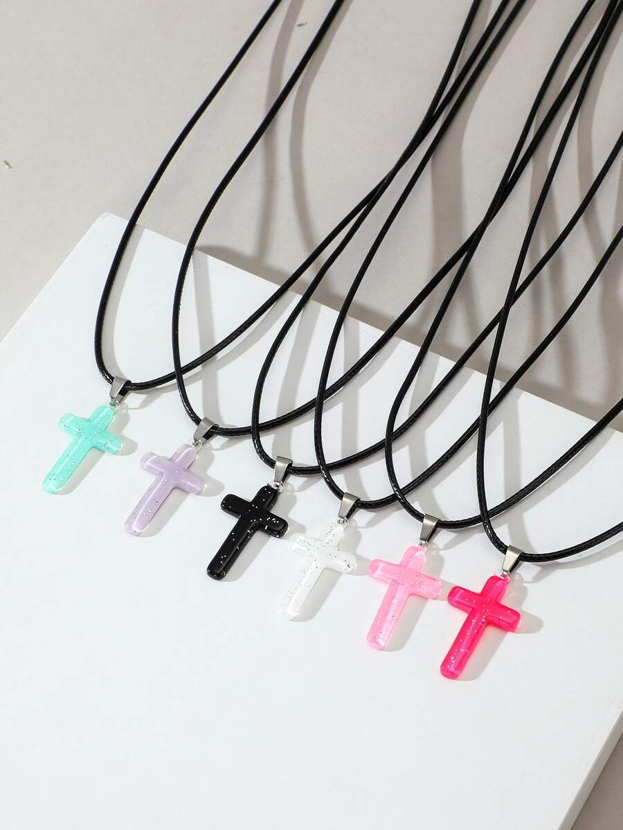 Vòng cổ 6 chiếc thời trang và phổ biến dành cho nam giới để làm quà tặng trang sức và cho vẻ ngoài sành điệu - Nhiều màu - Xem 1