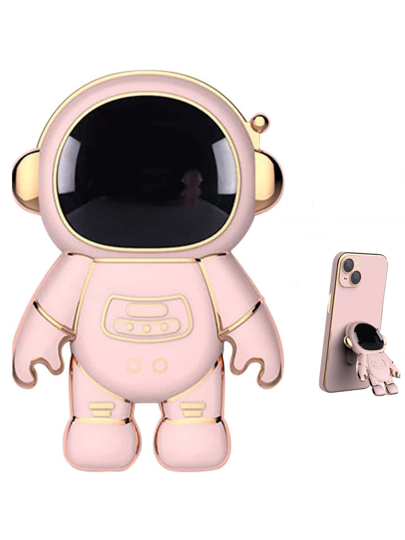 1入組宇航員設計手機氣囊支架 - 粉色 - 查看 1