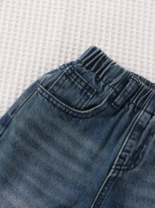 Niños Jeans de pierna recta desgarro - Azul lavado medio - Ver 4