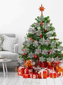 40pcs Christmas Snowflake Shaped Wall Hanging - Multicolor - View 4