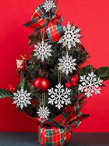 40pcs Christmas Snowflake Shaped Wall Hanging - Multicolor - View 5