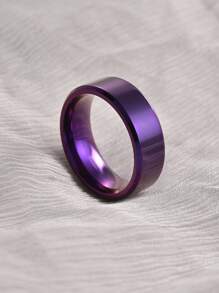 Men Minimalist Ring - Purple - View 2