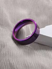Men Minimalist Ring - Purple - View 3