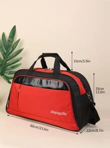 男士字母圖案雙色行李袋 - 彩色 - 查看 5