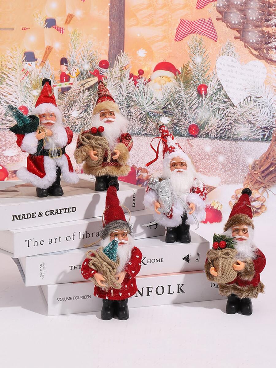 1pc Christmas Santa Claus Design Random Decoration Craft - Multicolor - View 1
