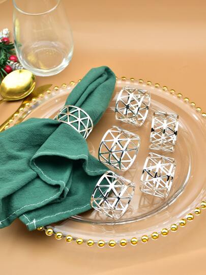 6pcs Hollow Out Napkin Ring