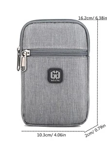 GAOLEMA Mini Men Patch Detail Belt Bag Chest Bag - Light Grey - View 5