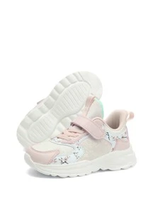 女孩花卉印花厚底運動鞋,多色可選