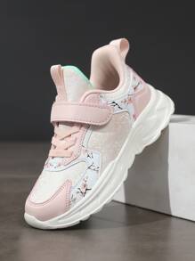 女孩花卉印花厚底運動鞋,多色可選