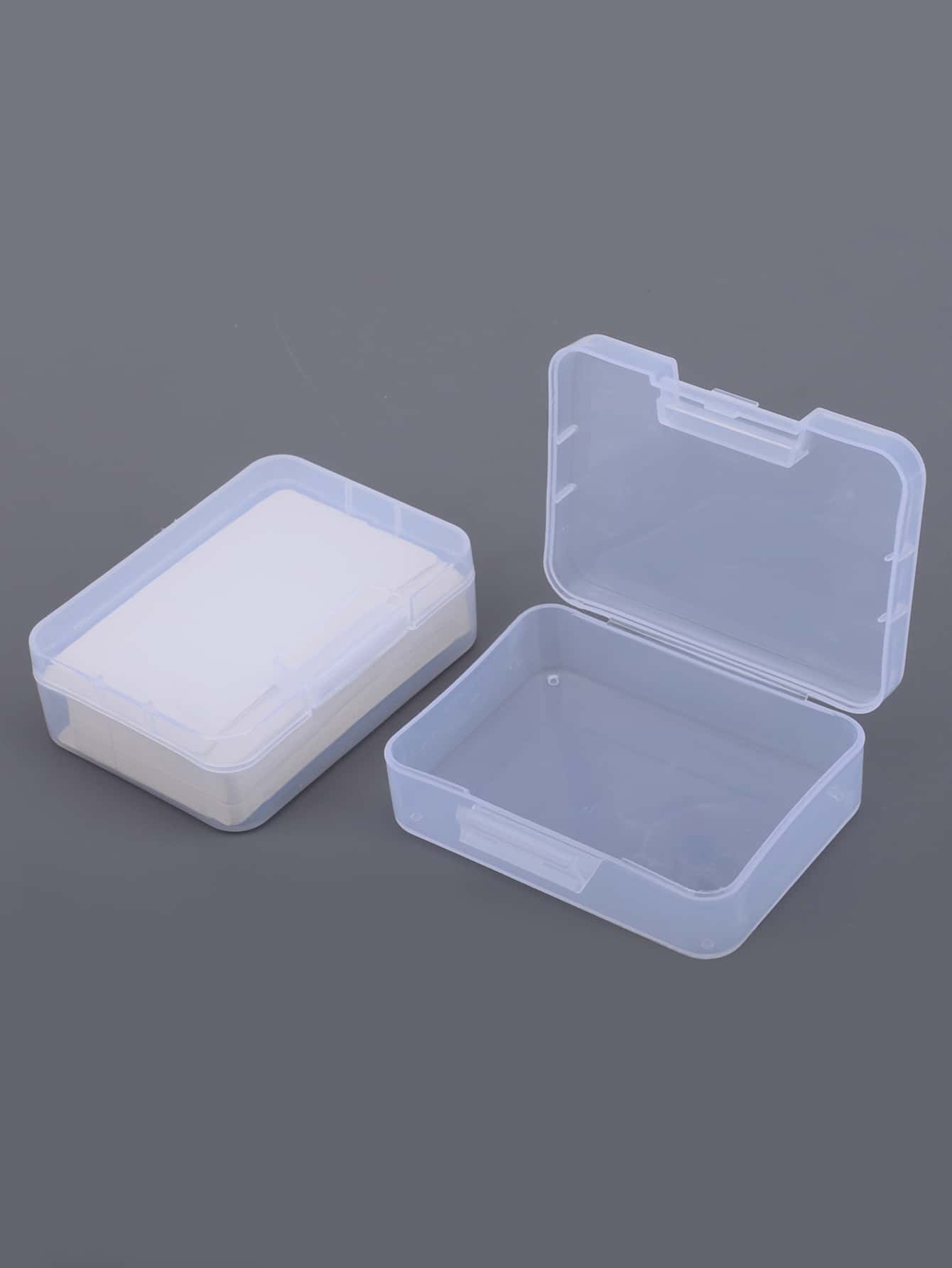 1入組長方形透明塑料珠子存儲裝置，帶翻蓋，適用於藥丸小珠子首飾配件10x7x3.3厘米 - 無色 - 查看 1
