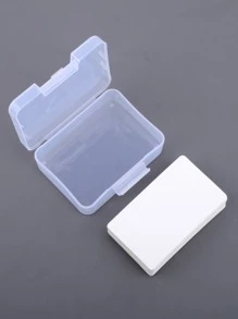 1入組長方形透明塑料珠子存儲裝置，帶翻蓋，適用於藥丸小珠子首飾配件10x7x3.3厘米 - 無色 - 查看 2