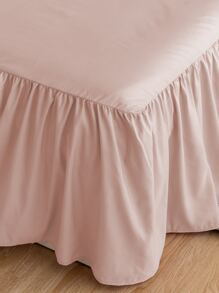 1 pieza Falda de cama, ropa de cama, sábana suave y transpirable con volante y banda elástica, sueño cómodo, ligera y elegante, textura suave como una nube, se ajusta a camas individuales, dobles, queen y king, lavable a máquina, decoración de estilo princesa para la habitación - Rosa vieja - Ver 2