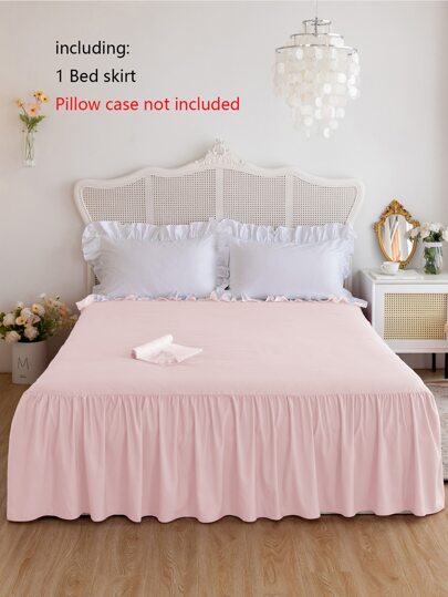 Rok Tempat Tidur Trim Ruffle Polos
