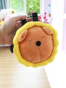 長毛絨寵物包帶牽引繩 - 黃色 - 查看 3