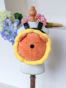 長毛絨寵物包帶牽引繩 - 黃色 - 查看 6