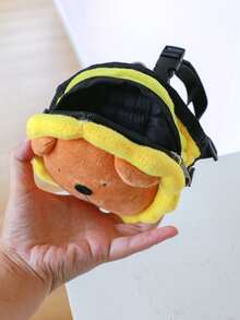 長毛絨寵物包帶牽引繩 - 黃色 - 查看 7