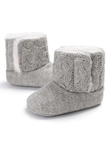Baby Teddy Lined Snow Boots - Grey - View 5