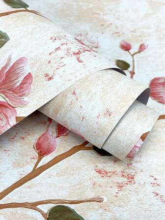 1入組花朵圖案牆紙