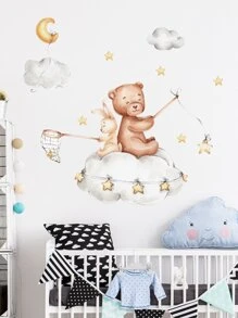 1pc Cartoon Graphic Wall Sticker - Nhiều màu - Xem 2