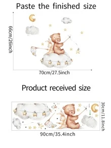 1pc Cartoon Graphic Wall Sticker - Nhiều màu - Xem 3