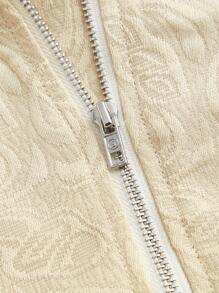 SHEIN MOD 流蘇邊吊帶短上衣 - 米色 - 查看 6