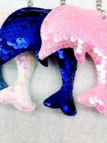 12pcs Sequin Dolphin Charm Keychain - Multicolor - View 5