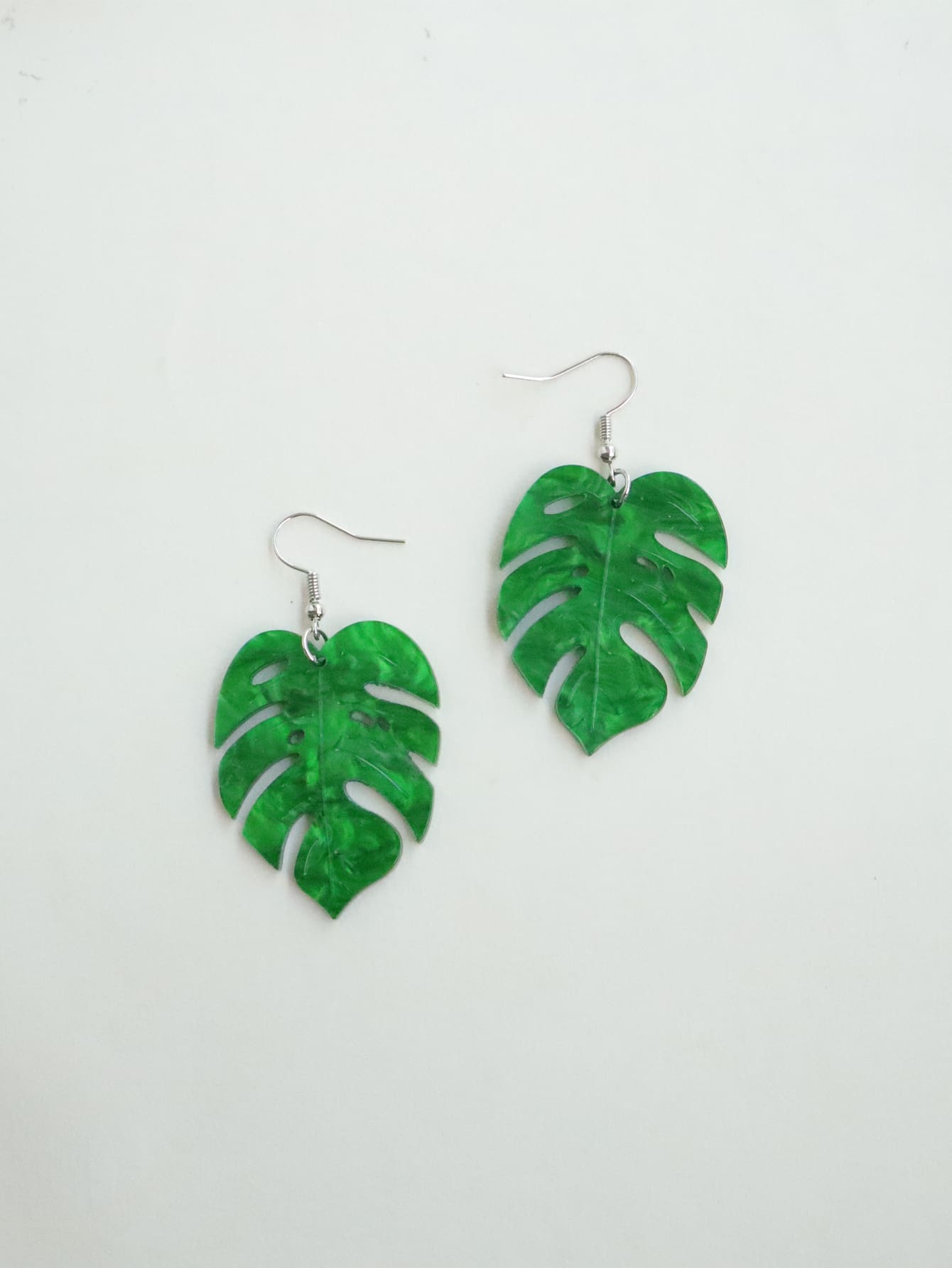 Tropical Leaf Drop Earrings
