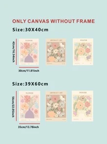 3 cái Hoa Mẫu Tranh không khung - Nhiều màu - Xem 4