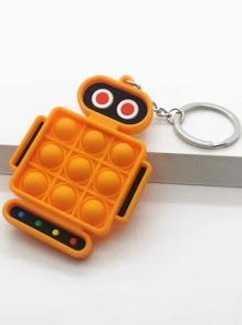 1 Silicone Robot Keychain - Multicolor - View 1