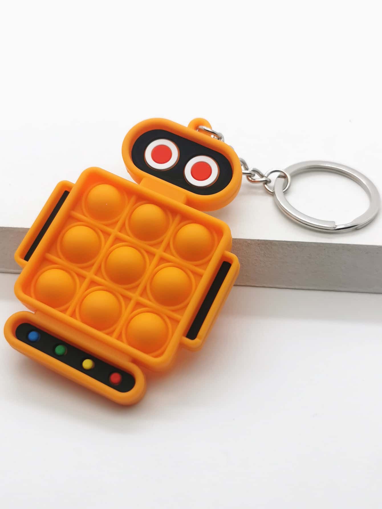 1 Silicone Robot Keychain - Multicolor - View 1