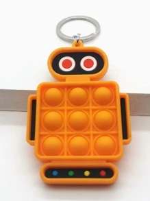 1 Silicone Robot Keychain - Multicolor - View 3