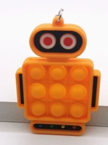 1 Silicone Robot Keychain - Multicolor - View 4