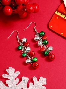 Christmas Bell Decor Drop Earrings - Multicolor - View 2