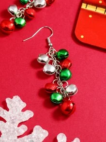 Christmas Bell Decor Drop Earrings - Multicolor - View 3