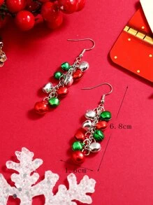 Christmas Bell Decor Drop Earrings - Multicolor - View 4