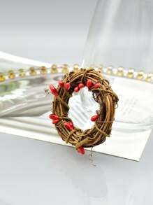 4pcs Wreath Decor Napkin Ring - Multicolor - View 2