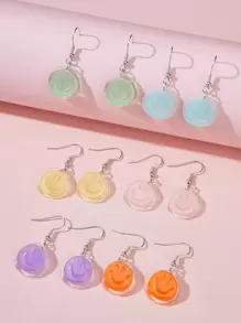 6對表情耳墜 - 彩色 - 查看 1