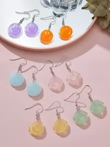 6對表情耳墜 - 彩色 - 查看 2
