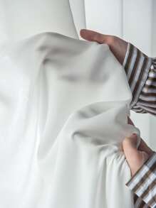 Cortina transparente panel única liso - Blanco - Ver 4