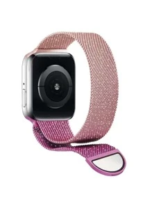 Reloj inteligente de acero inoxidable banda compatible con Apple Watch - Multicolor - Ver 1
