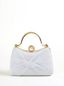 Túi hộp mini trang trí bằng đá lấp lánh, ví cô dâu hoàn hảo cho các sự kiện đám cưới, vũ hội & tiệc tùng - trắng - Xem 1