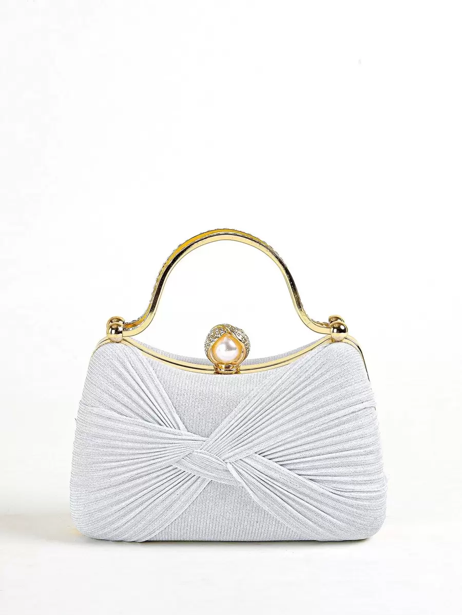 Túi hộp mini trang trí bằng đá lấp lánh, ví cô dâu hoàn hảo cho các sự kiện đám cưới, vũ hội & tiệc tùng - trắng - Xem 1