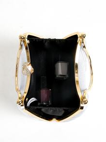 Túi hộp mini trang trí bằng đá lấp lánh, ví cô dâu hoàn hảo cho các sự kiện đám cưới, vũ hội & tiệc tùng - trắng - Xem 4