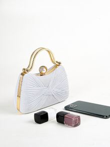 Túi hộp mini trang trí bằng đá lấp lánh, ví cô dâu hoàn hảo cho các sự kiện đám cưới, vũ hội & tiệc tùng - trắng - Xem 6