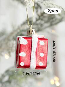 2pcs Gift Design Christmas Tree Decoration - Multicolor - View 3