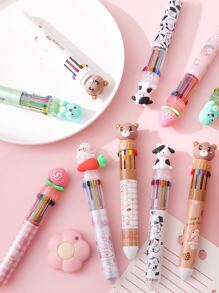 1 pieza Bolígrafo con diseño de oso de dibujos animados al azar - Multicolor - Ver 4